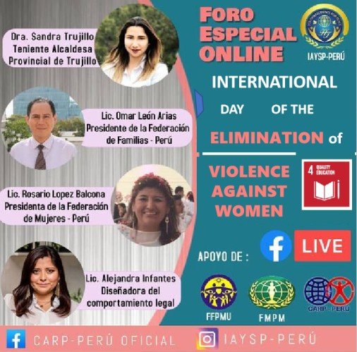 Online Special Forum Day of the Elimination of Violence Against Women #Peru